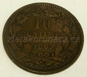 Luxembursko - 10 centimes 1865 A