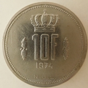 Luxembursko - 10 frank 1974