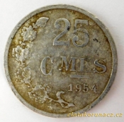 Luxembursko - 25 centimes 1954