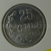 Luxembursko - 25 centimes 1967