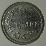 Luxembursko - 25 centimes 1968