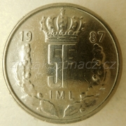 Luxembursko - 5 frank 1987