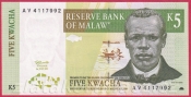 Malawi - 5 Kwacha 1989/1997