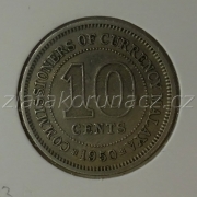 Malaya - 10 cents 1950