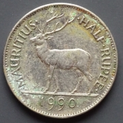 Mauritius - 1/2 rupee 1990
