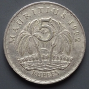 Mauritius - 5 rupees 1992