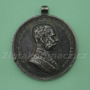 Medaile Za statečnost F. J. I. stříbrná medaile II. třída - bez stuhy
