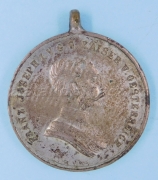 Medaile Za statečnost F. J. I. stříbrná medaile II. třída -náhradní kov