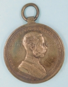 Medaile Za statečnost F. J. I. stříbrná medaile II. třída -nepunc.