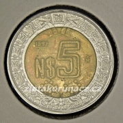 Mexiko- 5 pesos 1992