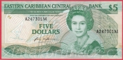 Montserrat - 5 Dollars 1988-1993