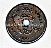 Belgie - 5 cent  1904 Ces.