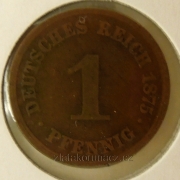 Německo - 1 Reich Pfennig 1875 A