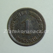 Německo - 1 Reich Pfennig 1875 D