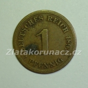 Německo - 1 Reich Pfennig 1892 E