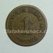 Německo - 1 Reich Pfennig 1896 D