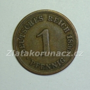 Německo - 1 Reich Pfennig 1896 F