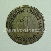 Německo - 1 Reich Pfennig 1897 A