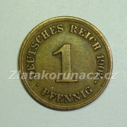 Německo - 1 Reich Pfennig 1902 D