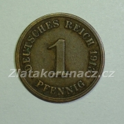Německo - 1 Reich Pfennig 1913 G