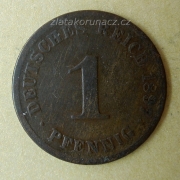 Německo - 1 Reichspfennig 1897 J