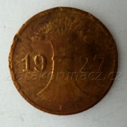 Německo - 1 Reichspfennig 1927 E
