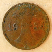 Německo - 1 Reichspfennig 1934 F
