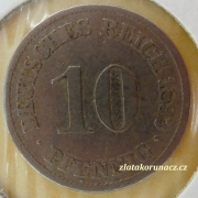 Německo - 10 Reich Pfennig 1892 A