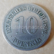 Německo - 10 Reich Pfennig 1893 E