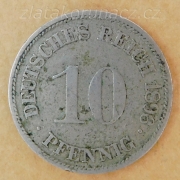 Německo - 10 Reich Pfennig 1896 F