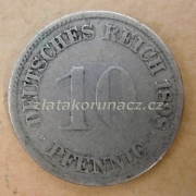 Německo - 10 Reich Pfennig 1898 G