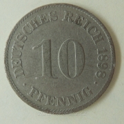 Německo - 10 Reich Pfennig 1898 J