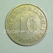 Německo - 10 Reich Pfennig 1911 E