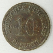 Německo - 10 Reich Pfennig 1912 A