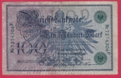Německo - 100 mark 7.2.1908 - série F-zelená