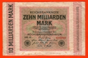 Německo - 10 Milliarden mark 1.10.1923 - série GB-13