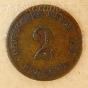 Německo - 2 Reich Pfennig 1874 B