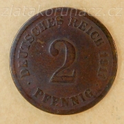 Německo - 2 Reich Pfennig 1911 F