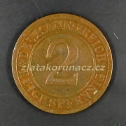 Německo - 2 Reichspfennig 1925 F