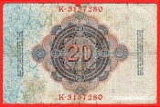 Německo - 20 mark 19.2.1914 - série K