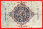 Německo - 20 mark 19.2.1914 - série L