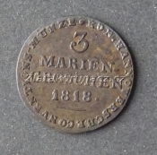 Německo - Hanover - 3 mariengroschen 1818 C.H.H.
