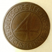 Německo - 4 Reichspfennig 1932 A