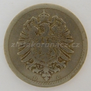 Německo - 5 Reich Pfennig 1874 D