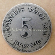 Německo - 5 Reich Pfennig 1899 A