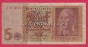 Německo - 5 Reichsmark 1.8.1942 - série C-P, 7m.č.,