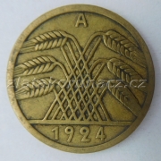 Německo - 5 Reichspfennig 1924 A