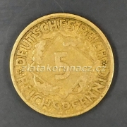 Německo - 5 Reichspfennig 1924 D