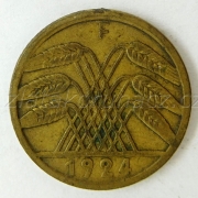 Německo - 5 Reichspfennig 1924 F