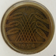 Německo - 5 Reichspfennig 1924 G